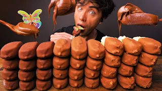 ASMR CHOCOLATE ICE CREAM MAGNUM NUTELLA MILKA DESSERT MUKBANG 초콜렛 아이스크림 먹방 チョコレートアイスクリーム