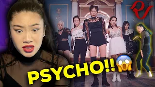 REACTING and pErFoRmiNg to RED VELVET 레드벨벳 Psycho MV/Performance - First Time Reaction + DaNcE CoVeR