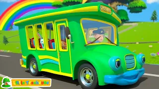 Колеса на автобусі Пісня + більше транспортний засіб Відео i віршами Для дітей