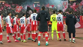 Delije i igraci nakon utakmice: CRNO BELA ZASTAVA SIMBOL JE P… | Crvena zvezda - Radnički KG 4:1