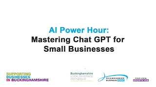 AI Power Hour: Mastering Chat GPT for Small Businesses