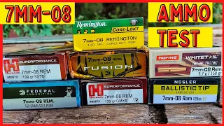 7mm-08 Ultimate Ammo Test - 100 yard groups