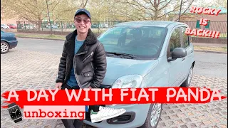 A DAY WITH FIAT PANDA | UNBOXING NEW KICKS BY PHARREL WILLIAMS & DW WATCH | ROCKY IS BACK!!!