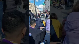 Group Dance on Piccadilly circus square London UK.