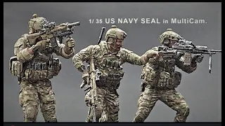 Painting 1/35  US NAVY SEAL  figures in MultiCam.
