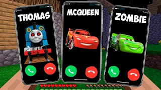 DON'T CALL TO McQUEEN.EXE and THOMAS.EXE and ZOMBIE McQUEEN.EXE in Minecraft - Coffin Meme