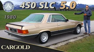 Mercedes 450 SLC 5.0, 1980, elegantes Leichtbau-Coupé mit Rallye Genen, Top Modell der Baureihe 107