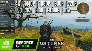 GT 1030 | The Witcher 3: Wild Hunt - 4K, 1440p, 1080p, 900p, 720p - Ultra, High, Med, Low