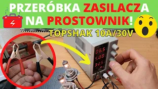 Przeróbka zasilacza na prostownik/ładowarkę do ładowania akumulatorów - TOPSHAK 30V 10A NPS3010W