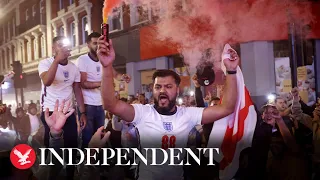 Fans celebrate as England reach Euro final against Italy