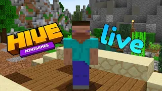 Hive With Viewers but Steve?! (Hive Minecraft Live)