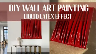 DIY WALL ART PAINTING (liquid latex or silicone sheets effect)