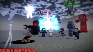 Team SCP Foundation vs Team Anime vs Team Marvel vs Team DC | Minecraft Battle Animation