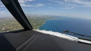 Beautiful approach and crosswind landing into Larnaca Cyprus - B737 4K cockpitview