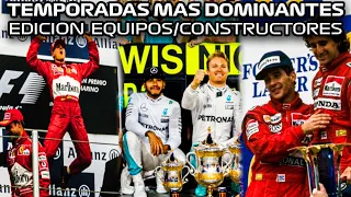 TEMPORADAS MAS DOMINANTES EDICION EQUIPOS / CONSTRUCTORES! #historiasf1