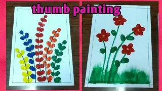 Finger painting for kids/easy painting ideas/thumb painting ideas/Thumb painting ideas