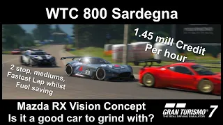 GT7 WTC 800 Sardegna Gran Tourismo Update 1 25 The Grind  New stratergy New car Mazda RX Vision GT3