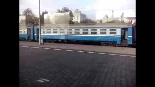 Отправление со станции Минск-Пассажирский на запад в сторону Молодечно