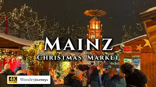 Snowy Mainz Christmas Market • Most Beautiful German Market