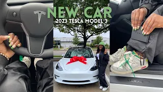 vlog | my brand new car - 2023 Tesla Model 3