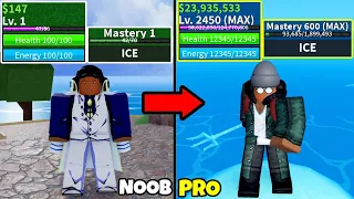 Beating Blox Fruits as Aokiji! Lvl 1 to Max Lvl Noob to Pro in Blox Fruits!