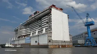 SPECTRUM OF THE SEAS | new record at float out of mega block at yard MEYER WERFT | 4K-Quality-Video