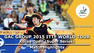 Korea Open 2015 Highlights: JUNG Youngsik/KIM Minseok vs CHO Seungmin/KIM Minhyeok (FINAL)