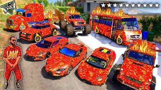 GTA V - Stealing Lava Supercars with Franklin! (Real Life Cars #61)