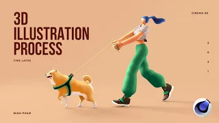 3D Character Illustration Modeling Process with Cinema 4D