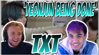 They be testing Yeonjun's patience lol 'Yeonjun being done with TXT' #TXT #tomorrow_x_together