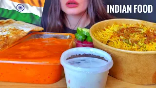 INDIAN FOOD | CHICKEN BIRYANI + BUTTER CHICKEN | MUKBANG ASMR | EATING SOUNDS