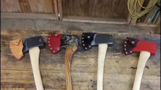 Cheap! Easy! Leather Axe Sheath Anyone Can Make! Even YOU!