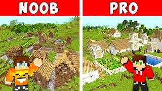 KTO Z NAS LEPIEJ ZMIENI WIOSKĘ VILLAGERÓW w Minecraft!