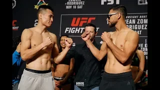 UFC Denver: Korean Zombie vs. Yair Rodriguez Weigh-In Staredown - MMA Fighting