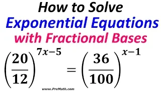 How to Solve Exponential Equation with Fractional Bases - Simple Tips and Tricks