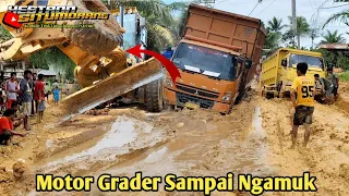 There was a dramatic incident where the motor grader was made to go berserk