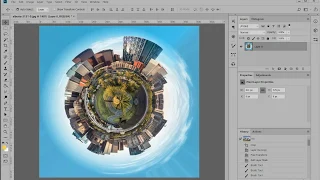 Как из фото города сделать мини планету в фотошоп
