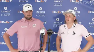 Cameron Smith and Marc Leishman Friday Flash Interview 2021 Zurich Classic of New Orleans