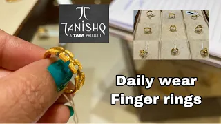 Latest Light weight Gold Finger Rings With Price/women’s daily wear rings/Tanishq jewellery/deeya