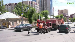 В Самаре продолжаются работы в рамках аварийно-ямочного ремонта дорог