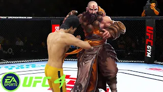 UFC4 Bruce Lee vs Monk Kharazim EA Sports UFC 4  Super Fight