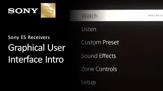 Sony ES Receiver Graphical User Interface Introduction