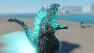 Showcasing Godzilla minus 1 in ku but low budget