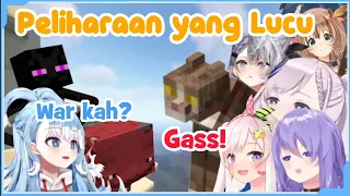 Moona, Iofi, Risu, Reine, Zeta, Kobo dan Peliharaan Mereka di Minecraft...