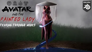 Tearing CLOTH Through NODES | Featuring the "Painted Lady" (AVATAR) | Blender Tutorials