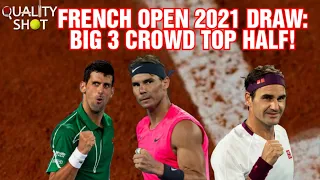 🎾French Open 2021 Draw | Nadal, Djokovic & Federer crowd the top half of the draw! | Roland Garros