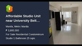 Affordable Studio Unit near University Belt Manila