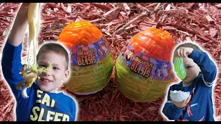 Breakout Beasts Series 4 | Eggs Unboxing SLIME! Слайм | Открываем яйцо с Монстрами!