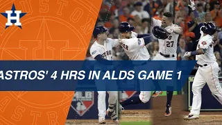 Astros club 4 homers in ALDS Game 1 win