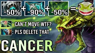 Most Toxic Hero in Dota 2! Skadi + Disperser Venomancer -100% Slow Can't Move Carry in 9k MMR Dota 2